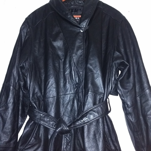 Wilsons leather knee length coat - Picture 2 of 8